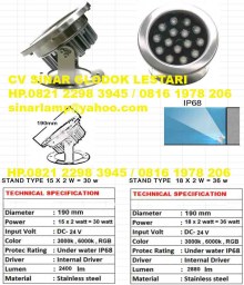 Lampu Sorot LED Kolam Air Mancur 30 watt Lampu Sorot LED Kolam Air Mancur 30 watt